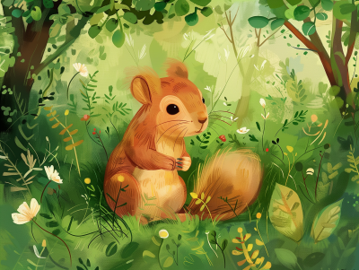 Sammy the Squirrel in the Forest