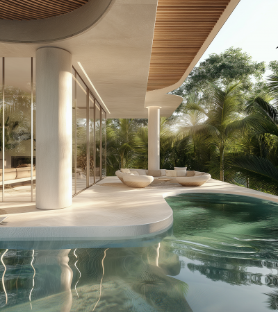 Modern House in the Jungle with Pool