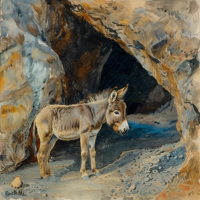 Donkey in a Cave