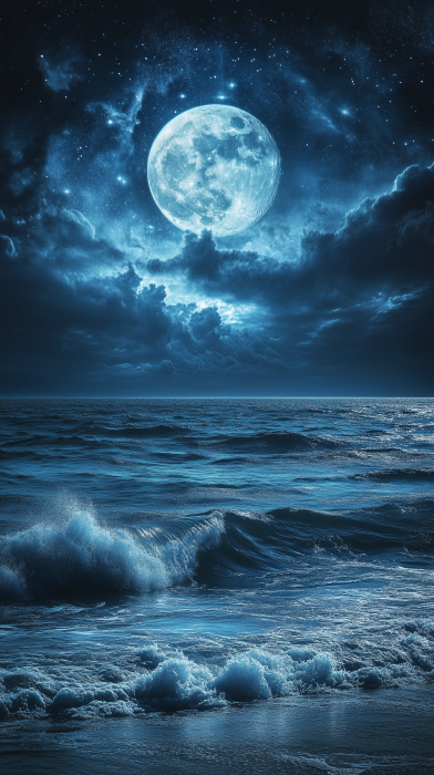 Serene Moonlit Beach