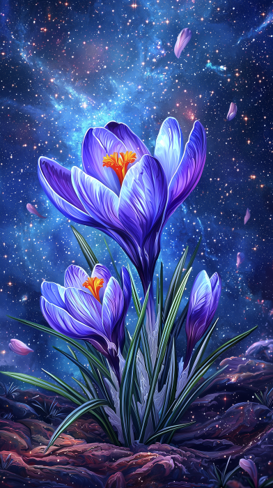 Crocus in a Starry Sky