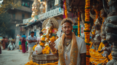 Neymar Celebrating Ganesh Chaturthi