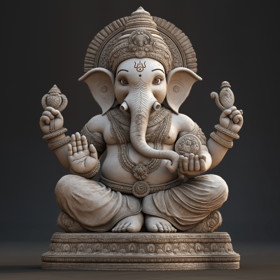 Front View of God Ganesh