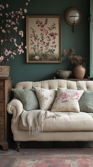 Cozy English Country Living Room