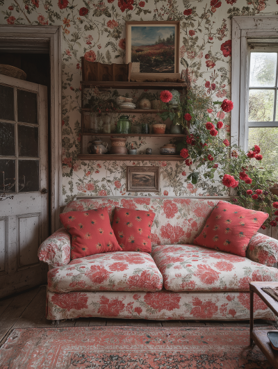 Cozy English Country Living Room