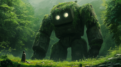 Ghibli Inspired Abandoned Robot