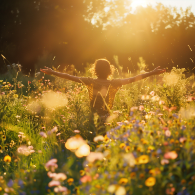 Joyful Serenity in the Meadow