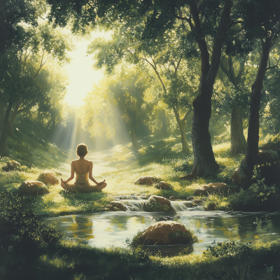 Serene Meditation in Nature