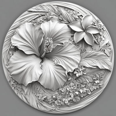 Polynesian Floral Relief