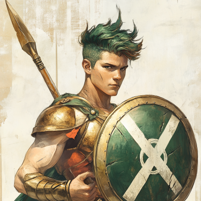 Young Hoplite Portrait