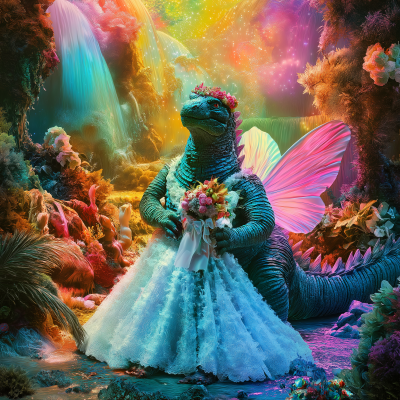 Godzilla Bride in Fairy Forest