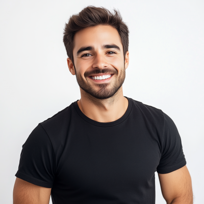 Man in Black T-Shirt