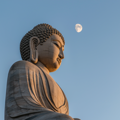 Buddha Statue at Sunrise