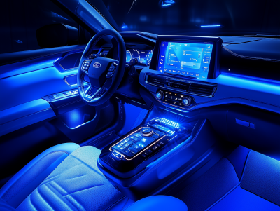 Interior View of a Ford Explorer