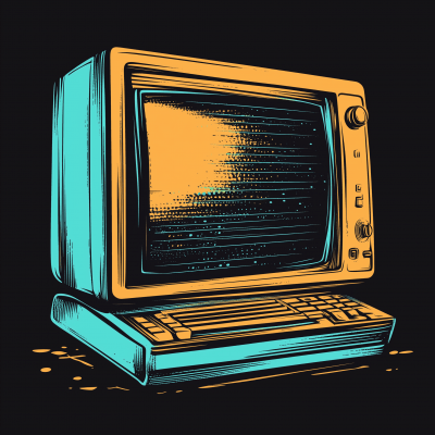 CRT Monitor T-Shirt Design