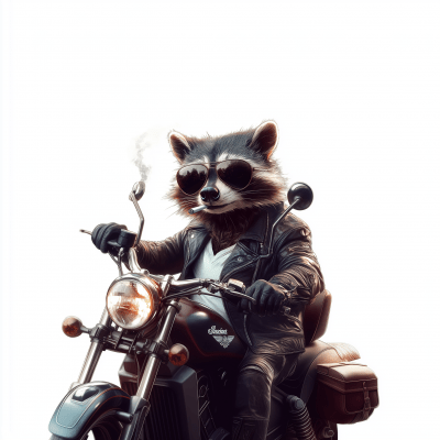 Raccoon Biker