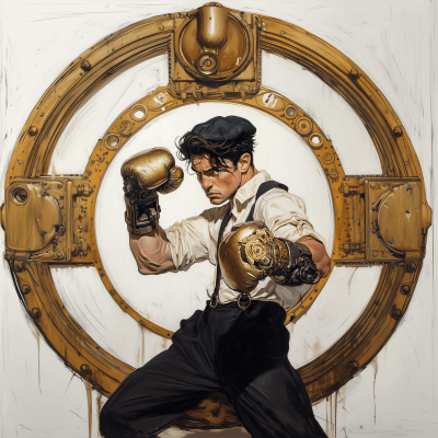 Victorian Steampunk Fighter