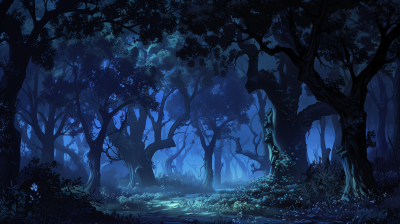 Haunted Forest at Night