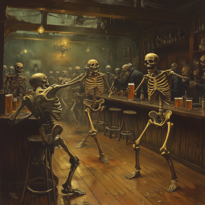 Skeleton Bar Scene