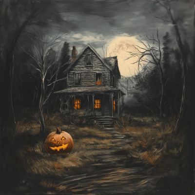 Haunted House on Halloween