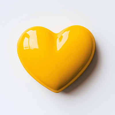 Yellow Heart Shape