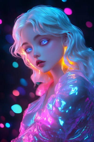 Enchanting Neon Beauty