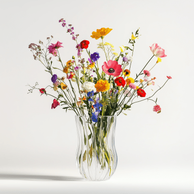 Art Deco Vase with Flowers