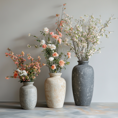 Stone Floor Vases