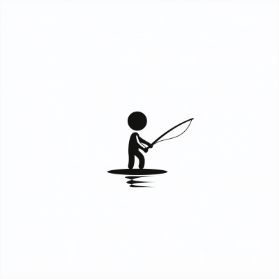 Minimalist Fishing Icon