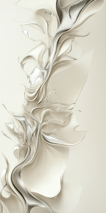 Abstract Cream and Silver