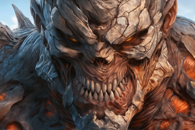 Muscular Monster Close-Up