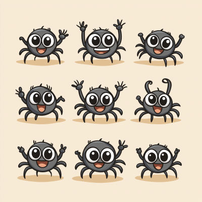 Cute Spider Mascot Design