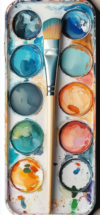 Watercolor Art Nouveau Palette