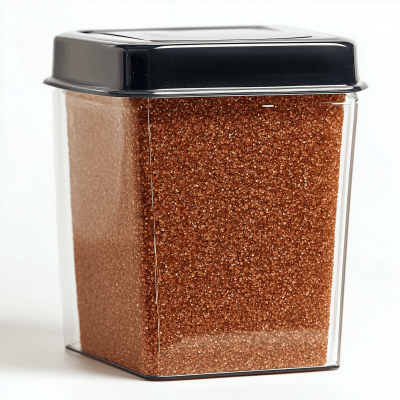 Transparent Jar of Brown Sugar