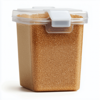 Transparent Jar of Brown Sugar