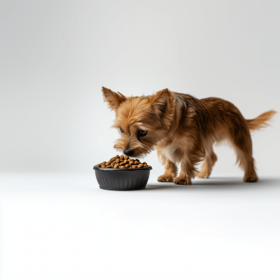 Cute Dog Eating