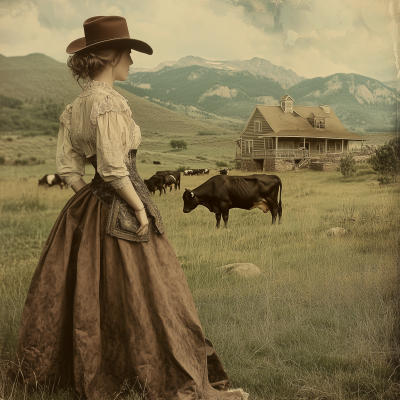 Vintage Cowgirls in Late 1800’s Attire