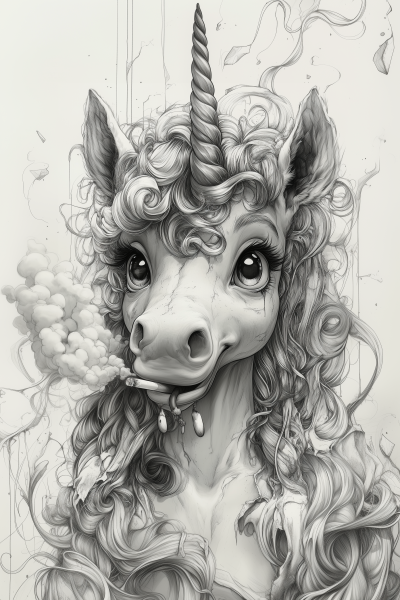 Silly Unicorn Caricature