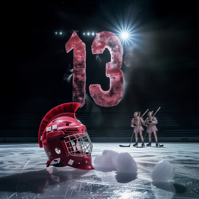 Ice Sculpture of Number 13