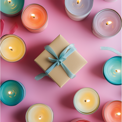 Colorful Candle Packaging