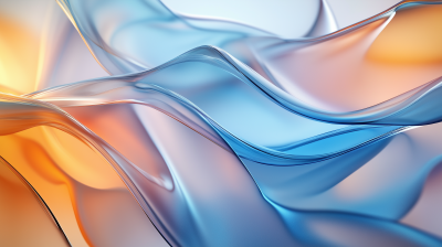 Wavy Glass Shapes Background