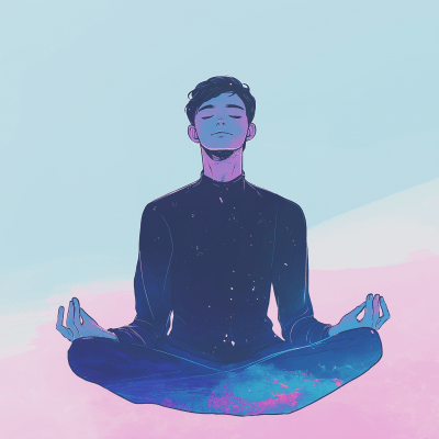 Peaceful Meditation Illustration