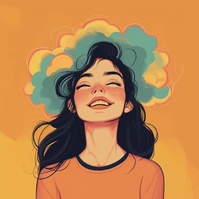 Happy Girl Illustration