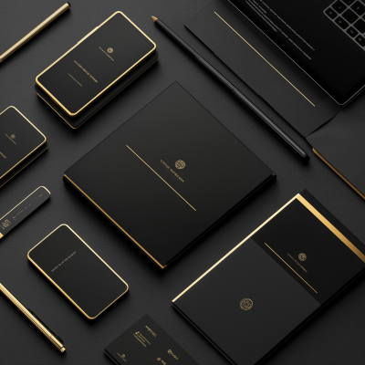 Elegant Black and Gold Branding Identity