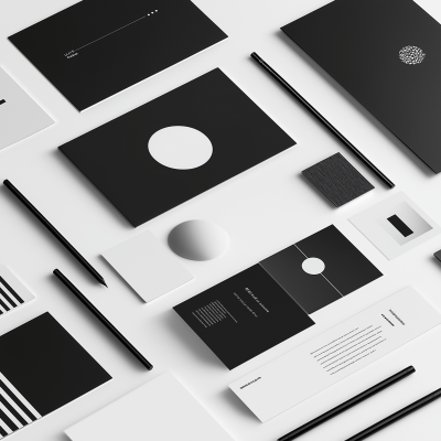 Black and White Branding Identity