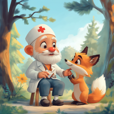 Friendly Doctor and Fox