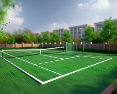 Realistic Tennis Court