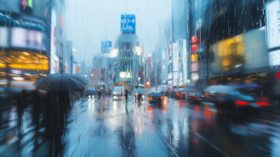 Rainy Tokyo Landscape