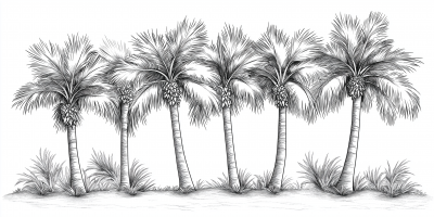 Palm Tree Coloring Page