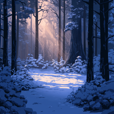 Frosty Forest Dawn